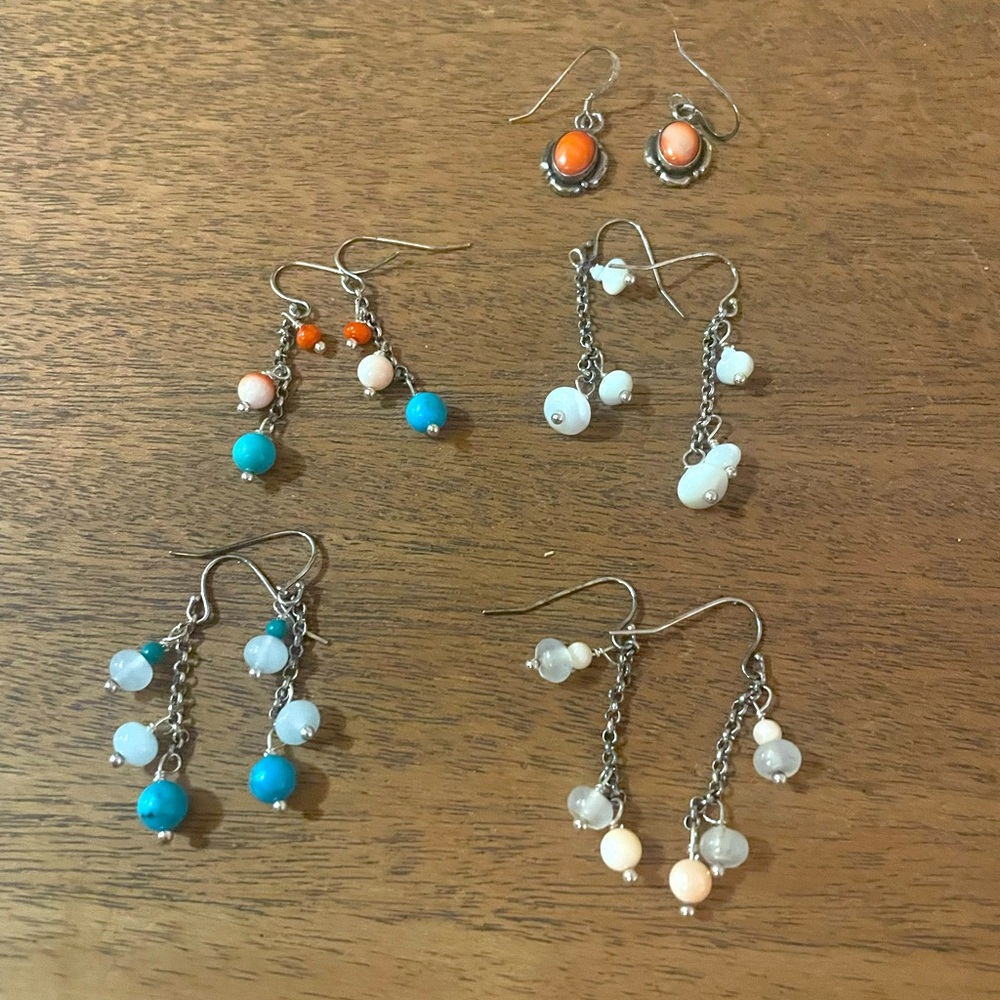 Set of 5 Earrings.
